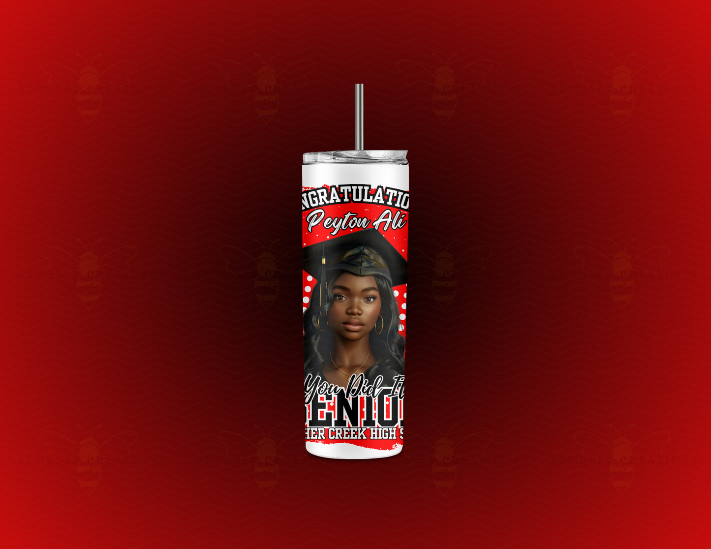 Custom Graduation Tumbler – 30oz Personalized Senior Gift | Class of 2025