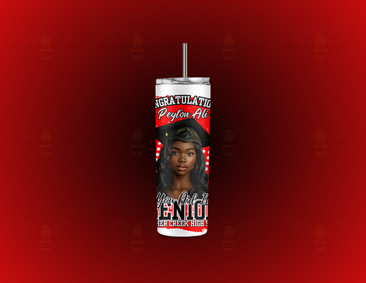 Custom Graduation Tumbler – 15oz Personalized Senior Gift | Class of 2025