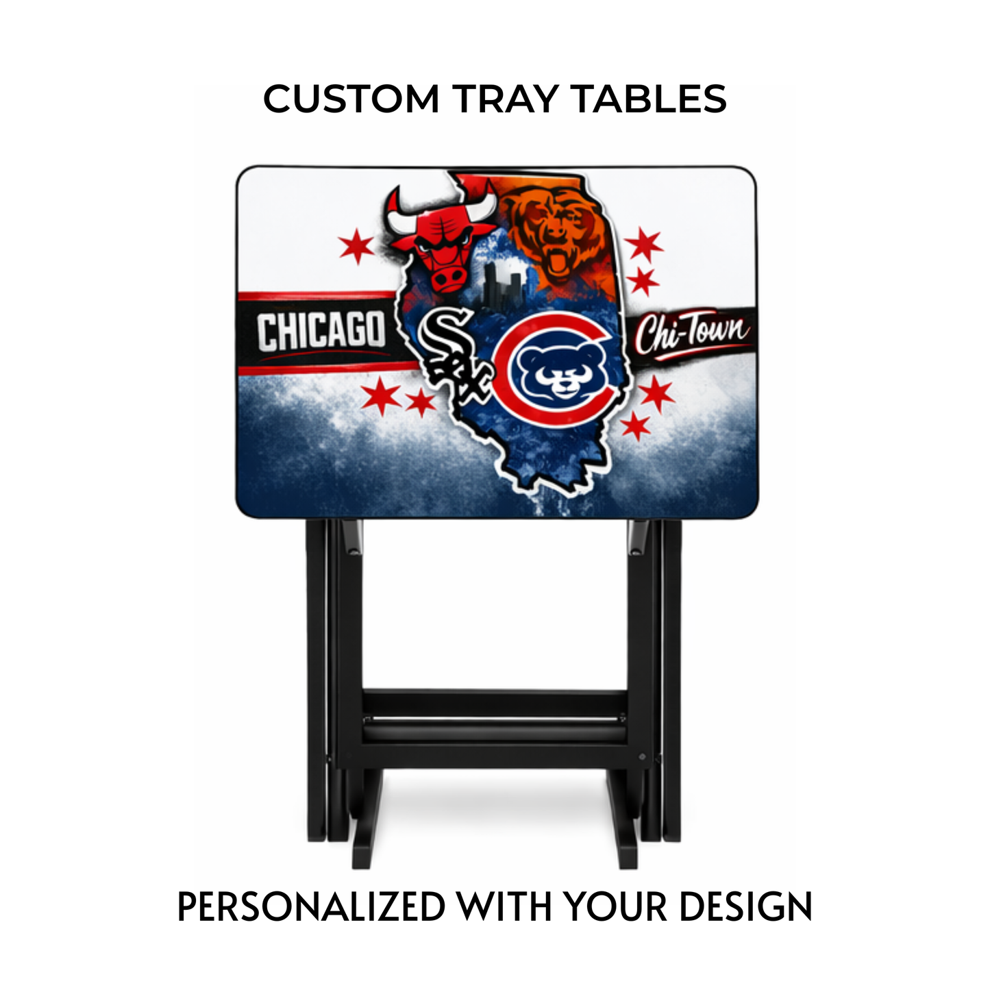 Custom Tray / TV Dinner Table – Personalized Photo or Theme Design